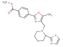 methyl 4-(5-methyl-4-{[2-(1,3-thiazol-2-yl)-1-piperidinyl]methyl}-1,3-oxazol-2-yl)benzoate