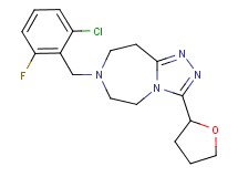 7-(2-chloro-6-fluorobenzyl)-3-(tetrahydro-2-furanyl)-6,7,8,9-tetrahydro-5H-[1,2,4]triazolo[4,3-d][1,4]diazepine