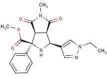 methyl (1S*,3S*,3aR*,6aS*)-3-(1-ethyl-1H-pyrazol-4-yl)-5-methyl-4,6-dioxo-1-phenyloctahydropyrrolo[3,4-c]pyrrole-1-carboxylate