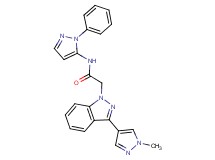 2-[3-(1-methyl-1H-pyrazol-4-yl)-1H-indazol-1-yl]-N-(1-phenyl-1H-pyrazol-5-yl)acetamide