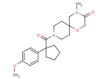 9-{[1-(4-methoxyphenyl)cyclopentyl]carbonyl}-4-methyl-1-oxa-4,9-diazaspiro[5.5]undecan-3-one