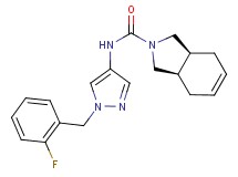 (3aR*,7aS*)-N-[1-(2-fluorobenzyl)-1H-pyrazol-4-yl]-1,3,3a,4,7,7a-hexahydro-2H-isoindole-2-carboxamide