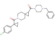 1-[(4-benzyl-1-piperazinyl)carbonyl]-6-{[1-(4-chlorophenyl)cyclopropyl]carbonyl}-6-azaspiro[2.5]octane