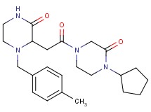 1-cyclopentyl-4-{[1-(4-methylbenzyl)-3-oxo-2-piperazinyl]acetyl}-2-piperazinone