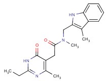 2-(2-ethyl-4-methyl-6-oxo-1,6-dihydropyrimidin-5-yl)-N-methyl-N-[(3-methyl-1H-indol-2-yl)methyl]acetamide
