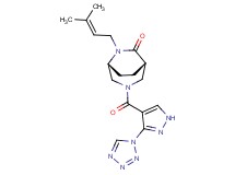 (1S*,5R*)-6-(3-methyl-2-buten-1-yl)-3-{[3-(1H-tetrazol-1-yl)-1H-pyrazol-4-yl]carbonyl}-3,6-diazabicyclo[3.2.2]nonan-7-one