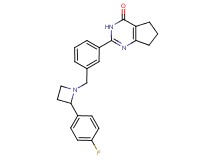 2-(3-{[2-(4-fluorophenyl)azetidin-1-yl]methyl}phenyl)-3,5,6,7-tetrahydro-4H-cyclopenta[d]pyrimidin-4-one