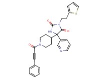 5-[1-(3-phenyl-2-propynoyl)-4-piperidinyl]-5-(3-pyridinyl)-3-[2-(2-thienyl)ethyl]-2,4-imidazolidinedione