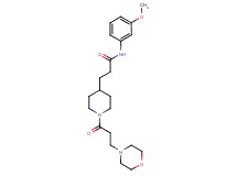 N-(3-methoxyphenyl)-3-{1-[3-(4-morpholinyl)propanoyl]-4-piperidinyl}propanamide