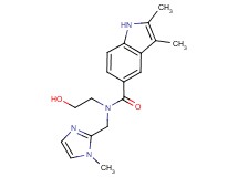 N-(2-hydroxyethyl)-2,3-dimethyl-N-[(1-methyl-1H-imidazol-2-yl)methyl]-1H-indole-5-carboxamide