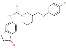 3-[(4-fluorophenoxy)methyl]-N-(1-oxo-2,3-dihydro-1H-inden-5-yl)piperidine-1-carboxamide