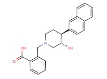 2-{[(3S*,4S*)-3-hydroxy-4-(2-naphthyl)piperidin-1-yl]methyl}benzoic acid