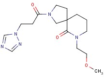 7-(2-methoxyethyl)-2-[3-(1H-1,2,4-triazol-1-yl)propanoyl]-2,7-diazaspiro[4.5]decan-6-one