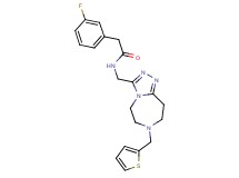 2-(3-fluorophenyl)-N-{[7-(2-thienylmethyl)-6,7,8,9-tetrahydro-5H-[1,2,4]triazolo[4,3-d][1,4]diazepin-3-yl]methyl}acetamide