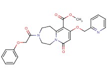 methyl 7-oxo-3-(phenoxyacetyl)-9-(2-pyridinylmethoxy)-1,2,3,4,5,7-hexahydropyrido[1,2-d][1,4]diazepine-10-carboxylate