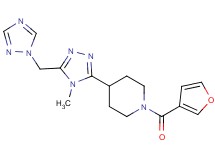 1-(3-furoyl)-4-[4-methyl-5-(1H-1,2,4-triazol-1-ylmethyl)-4H-1,2,4-triazol-3-yl]piperidine