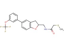 2-(methylthio)-N-({5-[3-(trifluoromethoxy)phenyl]-2,3-dihydro-1-benzofuran-2-yl}methyl)acetamide
