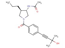 N-{(3S*,4R*)-1-[4-(3-hydroxy-3-methyl-1-butyn-1-yl)benzoyl]-4-propyl-3-pyrrolidinyl}acetamide