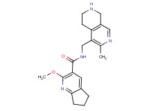 2-methoxy-N-[(3-methyl-5,6,7,8-tetrahydro-2,7-naphthyridin-4-yl)methyl]-6,7-dihydro-5H-cyclopenta[b]pyridine-3-carboxamide dihydrochloride