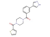 1-[3-(1H-pyrazol-4-yl)benzoyl]-4-(2-thienylcarbonyl)piperazine
