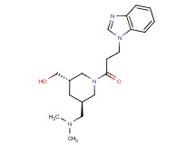 {(3S*,5R*)-1-[3-(1H-benzimidazol-1-yl)propanoyl]-5-[(dimethylamino)methyl]piperidin-3-yl}methanol