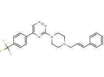 3-{4-[(2E)-3-phenyl-2-propen-1-yl]-1-piperazinyl}-5-[4-(trifluoromethyl)phenyl]-1,2,4-triazine