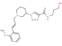 N-(3-hydroxypropyl)-1-{1-[(2E)-3-(2-methoxyphenyl)-2-propen-1-yl]-3-piperidinyl}-1H-1,2,3-triazole-4-carboxamide