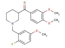 (3,4-dimethoxyphenyl)[1-(2-fluoro-5-methoxybenzyl)-3-piperidinyl]methanone