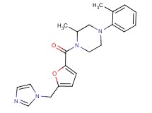 1-[5-(1H-imidazol-1-ylmethyl)-2-furoyl]-2-methyl-4-(2-methylphenyl)piperazine