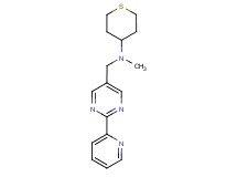 N-methyl-N-[(2-pyridin-2-ylpyrimidin-5-yl)methyl]tetrahydro-2H-thiopyran-4-amine