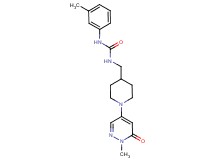 N-{[1-(1-methyl-6-oxo-1,6-dihydropyridazin-4-yl)piperidin-4-yl]methyl}-N'-(3-methylphenyl)urea