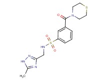 N-[(5-methyl-1H-1,2,4-triazol-3-yl)methyl]-3-(thiomorpholin-4-ylcarbonyl)benzenesulfonamide