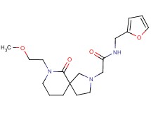 N-(2-furylmethyl)-2-[7-(2-methoxyethyl)-6-oxo-2,7-diazaspiro[4.5]dec-2-yl]acetamide