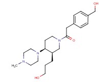 3-[(3R*,4S*)-1-{[4-(hydroxymethyl)phenyl]acetyl}-4-(4-methylpiperazin-1-yl)piperidin-3-yl]propan-1-ol