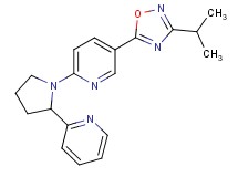 5-(3-isopropyl-1,2,4-oxadiazol-5-yl)-2-[2-(2-pyridinyl)-1-pyrrolidinyl]pyridine