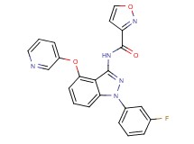 N-[1-(3-fluorophenyl)-4-(pyridin-3-yloxy)-1H-indazol-3-yl]isoxazole-3-carboxamide