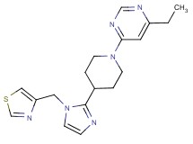 4-ethyl-6-{4-[1-(1,3-thiazol-4-ylmethyl)-1H-imidazol-2-yl]-1-piperidinyl}pyrimidine