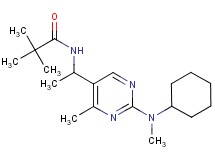 N-(1-{2-[cyclohexyl(methyl)amino]-4-methyl-5-pyrimidinyl}ethyl)-2,2-dimethylpropanamide