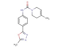 4-methyl-N-[4-(5-methyl-1,3,4-oxadiazol-2-yl)phenyl]-3,6-dihydropyridine-1(2H)-carboxamide