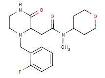 2-[1-(2-fluorobenzyl)-3-oxo-2-piperazinyl]-N-methyl-N-(tetrahydro-2H-pyran-4-yl)acetamide
