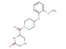 6-{[4-(2-methoxyphenoxy)-1-piperidinyl]carbonyl}-2-piperazinone