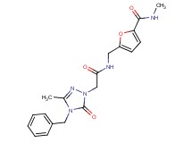 5-({[(4-benzyl-3-methyl-5-oxo-4,5-dihydro-1H-1,2,4-triazol-1-yl)acetyl]amino}methyl)-N-methyl-2-furamide
