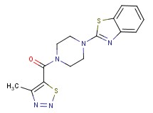 2-{4-[(4-methyl-1,2,3-thiadiazol-5-yl)carbonyl]-1-piperazinyl}-1,3-benzothiazole