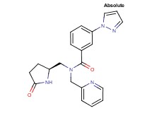 N-{[(2S)-5-oxo-2-pyrrolidinyl]methyl}-3-(1H-pyrazol-1-yl)-N-(2-pyridinylmethyl)benzamide