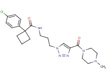 1-(4-chlorophenyl)-N-(3-{4-[(4-methyl-1-piperazinyl)carbonyl]-1H-1,2,3-triazol-1-yl}propyl)cyclobutanecarboxamide
