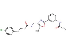 N-({2-[3-(acetylamino)phenyl]-5-methyl-1,3-oxazol-4-yl}methyl)-4-(4-chlorophenyl)butanamide
