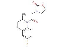 3-[2-(6-fluoro-2-methyl-3,4-dihydroquinolin-1(2H)-yl)-2-oxoethyl]-1,3-oxazolidin-2-one