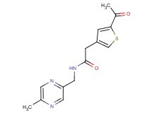 2-(5-acetyl-3-thienyl)-N-[(5-methylpyrazin-2-yl)methyl]acetamide