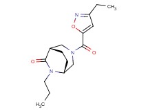 (1S*,5R*)-3-[(3-ethylisoxazol-5-yl)carbonyl]-6-propyl-3,6-diazabicyclo[3.2.2]nonan-7-one