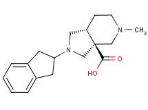 (3aS*,7aR*)-2-(2,3-dihydro-1H-inden-2-yl)-5-methyloctahydro-3aH-pyrrolo[3,4-c]pyridine-3a-carboxylic acid
